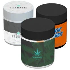 3 Oz. (1/8th) Custom Glass Jar W/Label