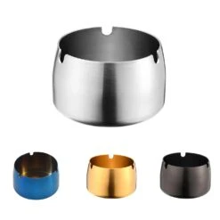 Cigar Ashtray Cigarette Tobacco Stainless Steel Ash Tray