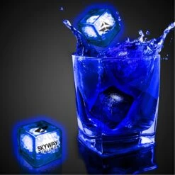 Pad Printed Blue Liquid Activated Light Up Ice Cube