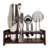 12-pc. Premium Bar Set & Stand -Bar Supply Store QPic 206
