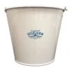 5 QT White Galvanized Bucket W/Metal Handle -Bar Supply Store QPic 226