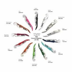 Truetap™ Black Double Hinged Corkscrew - Bulk