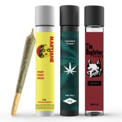 Glass Pre Roll Joint Tube With Custom Sticker/Label