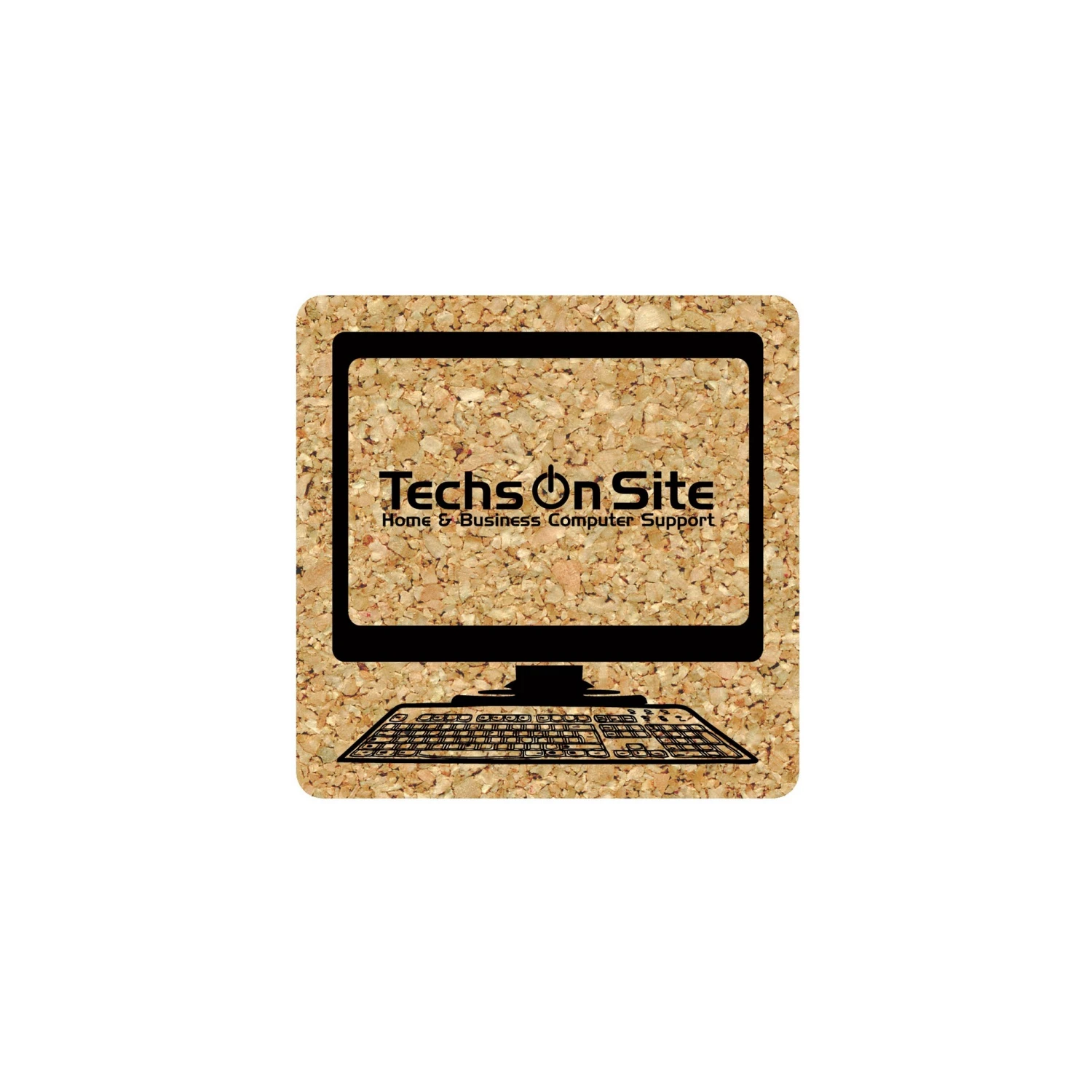 5" Standard Cork Square Computer Coaster 2 5" Standard Cork Square Computer Coaster