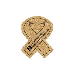 4" Econo Cork Ribbon Coaster