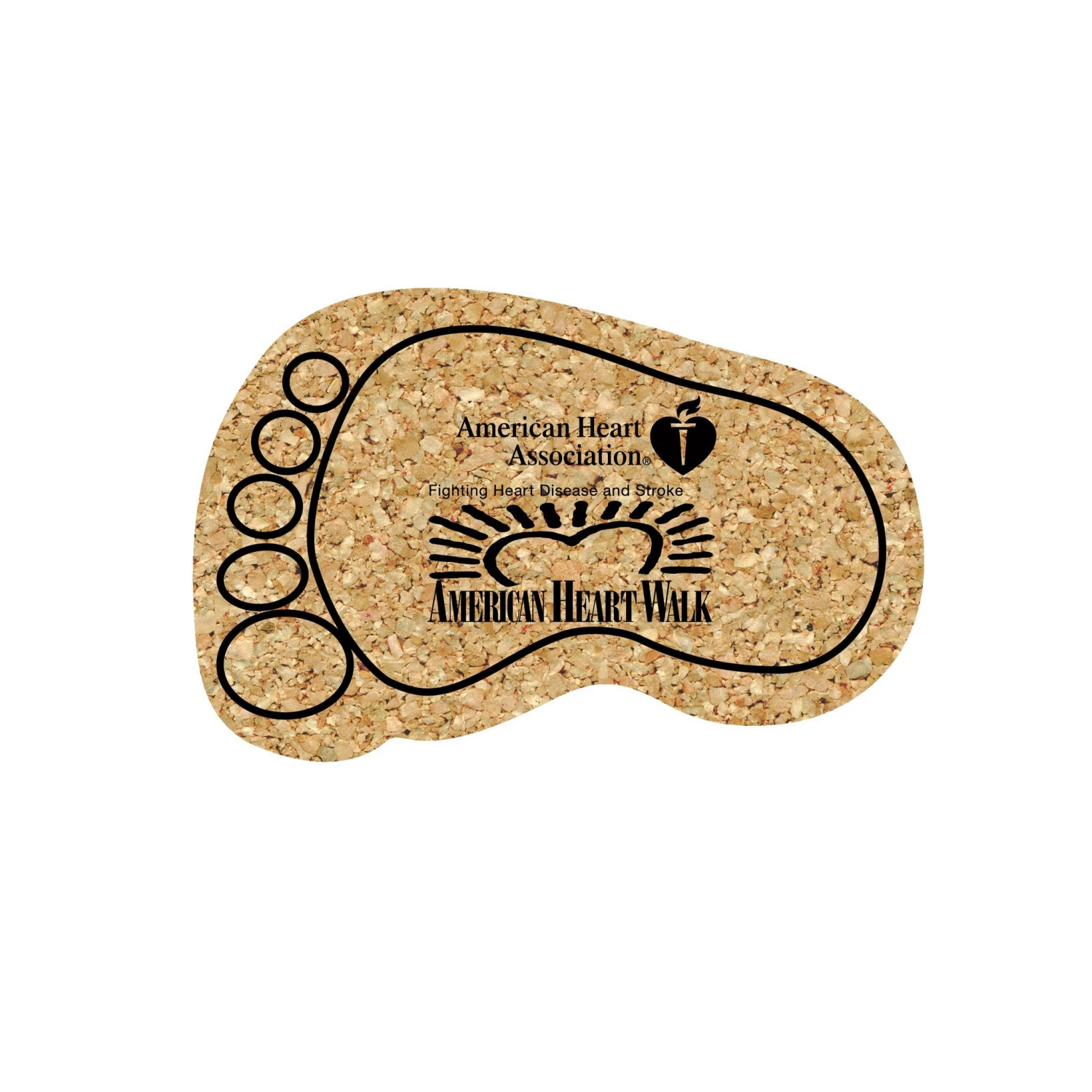 5" Standard Cork Foot Coaster 3 5" Standard Cork Foot Coaster