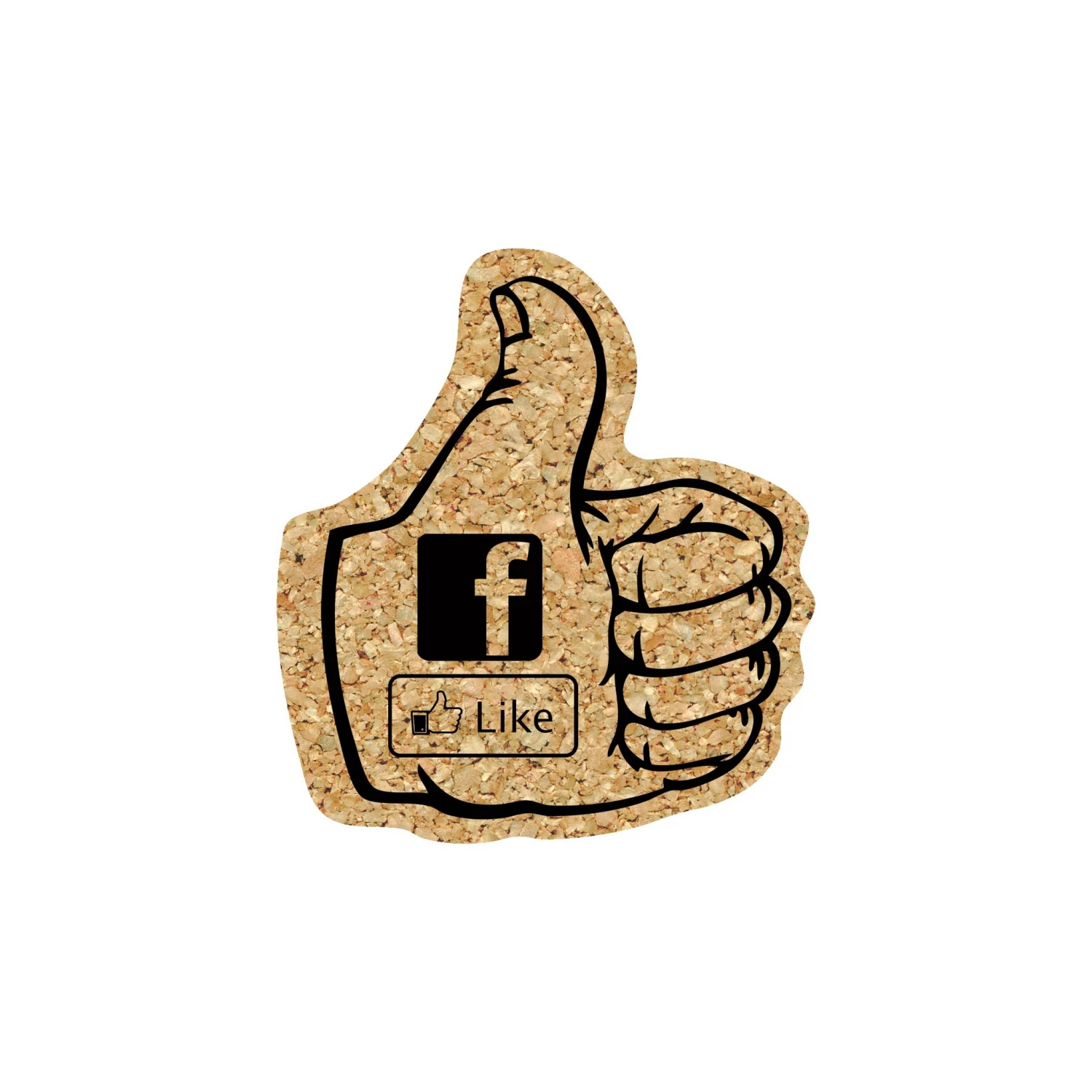 5" Standard Cork Thumbs Up Coaster 3 5" Standard Cork Thumbs Up Coaster