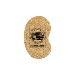 4" Econo Cork Kidney Coaster