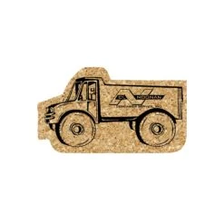 5" Standard Cork Dump Truck Coaster