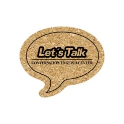 5" Standard Cork Talk Bubble Coaster