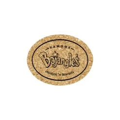 4" Econo Cork Oval Coaster