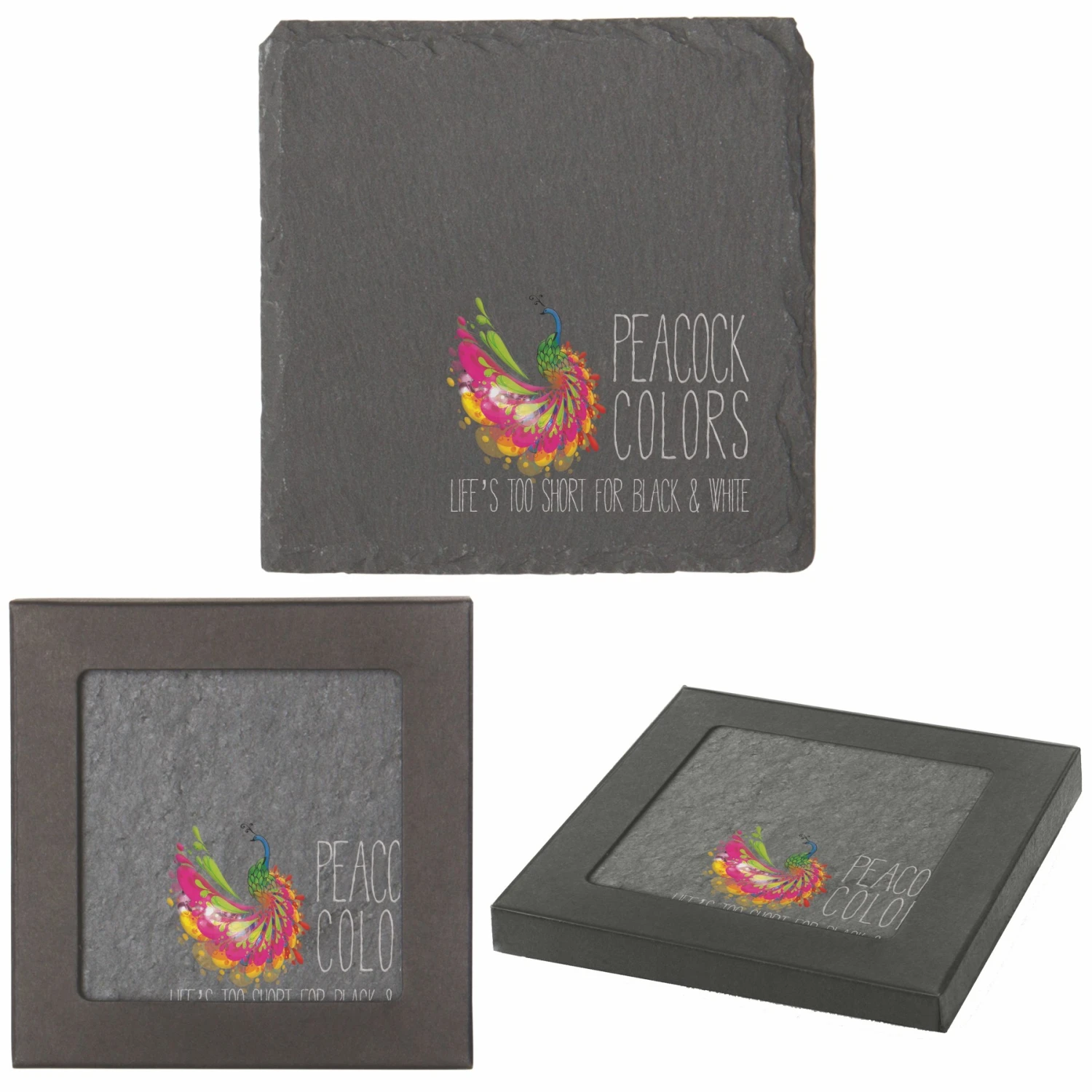 Square Slate Coaster 3 Square Slate Coaster