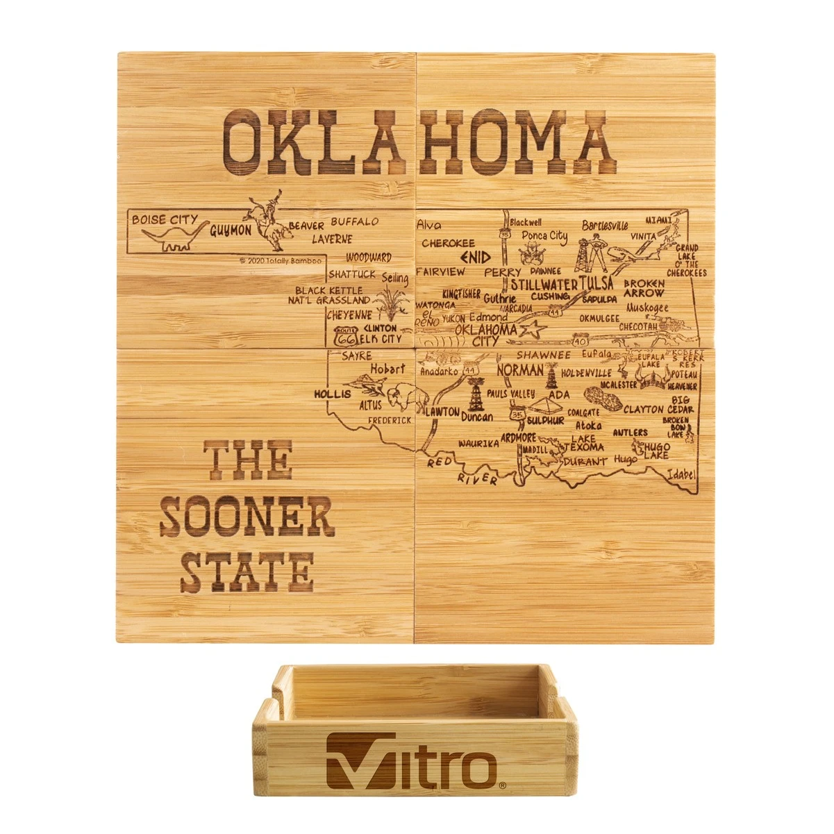 Oklahoma Puzzle Coaster Set 3 Oklahoma Puzzle Coaster Set
