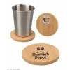 Union Printed - 4 Inch Round Bamboo Coaster With Beer Opener - 1-Color Logo -Bar Supply Store QPic 722