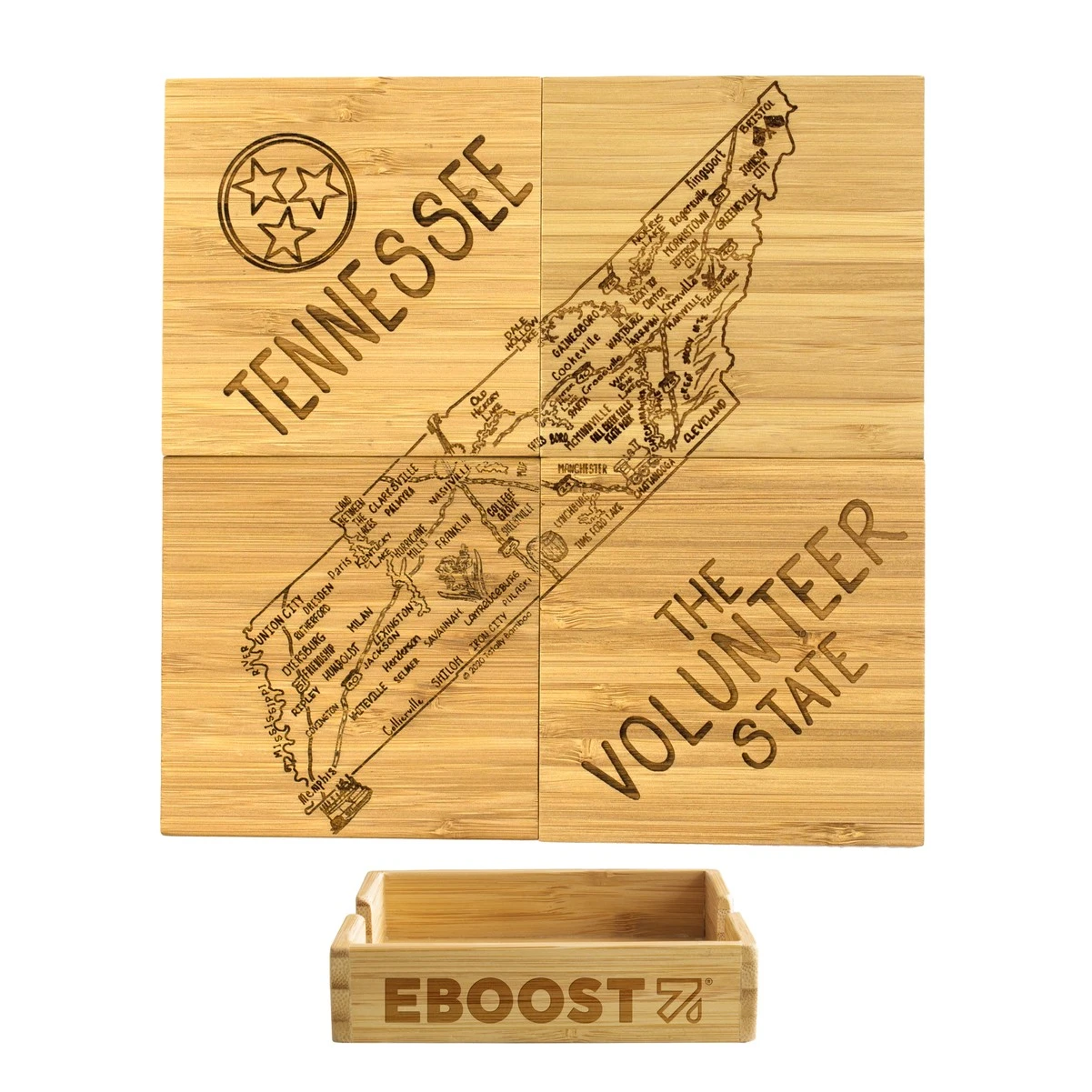 Tennessee Puzzle Coaster Set 3 Tennessee Puzzle Coaster Set