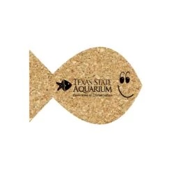 5" Standard Cork Fish Coaster