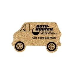 6" Jumbo/King Cork Van Coaster
