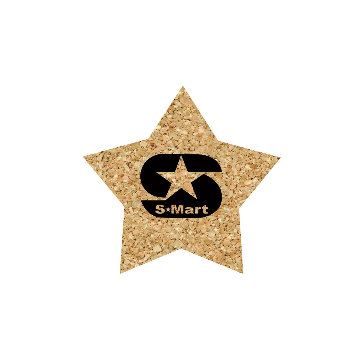 5" Standard Cork Star Coaster 3 5" Standard Cork Star Coaster