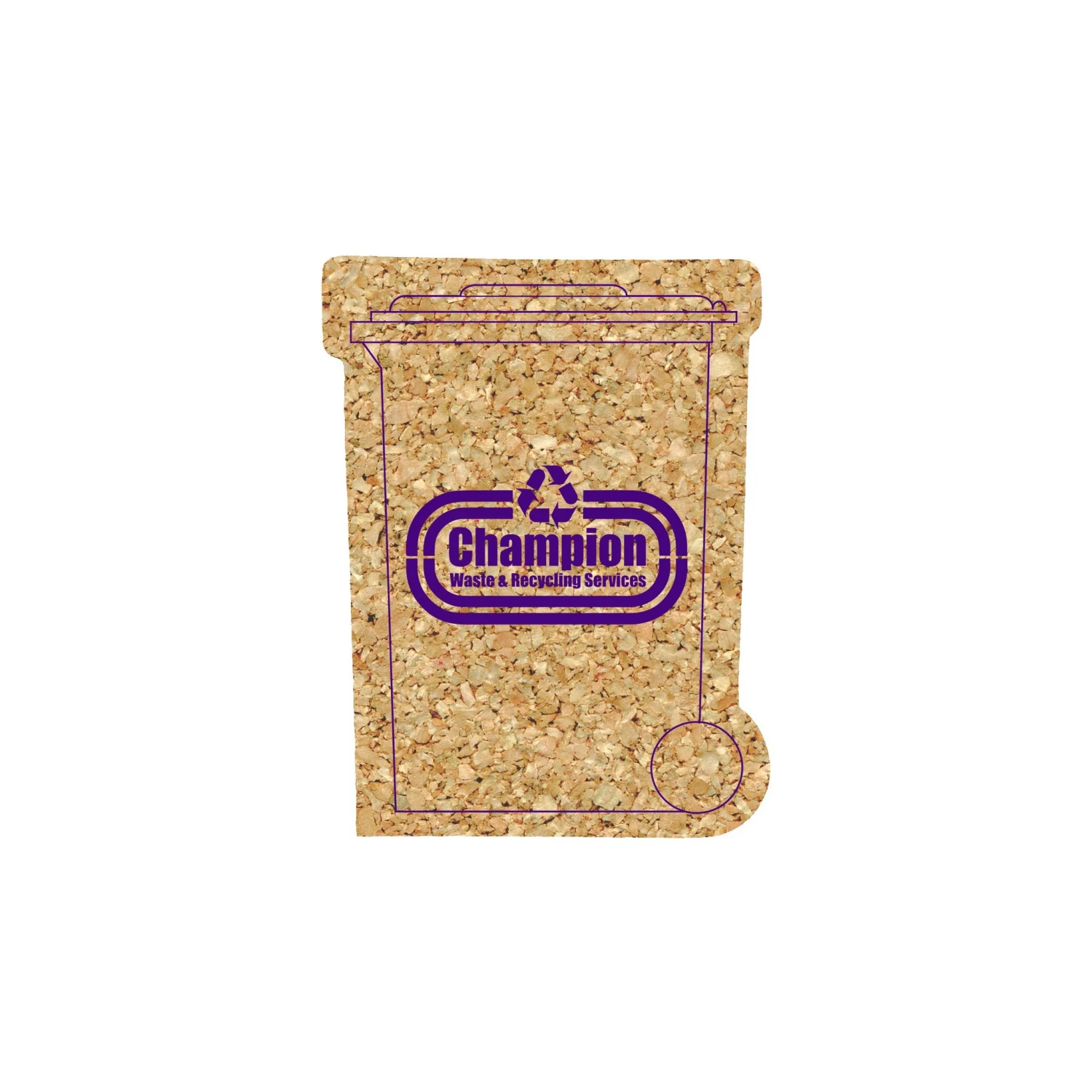 5" Standard Cork Recycling Bin Coaster 3 5" Standard Cork Recycling Bin Coaster