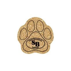5" Standard Cork Paw Coaster