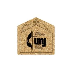 5" Standard Cork Church Coaster