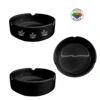 4 1/2" Black Round Ceramic Ash Tray (Screenprinted) -Bar Supply Store QPic 75