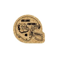 5" Standard Cork Football Helmet Coaster