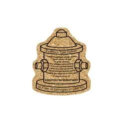 5" Standard Cork Fire Hydrant Coaster