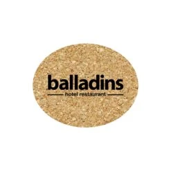 5" Standard Cork Oval Coaster