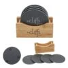 Bamboo + Slate Coasters (Round) -Bar Supply Store QPic 806