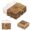 Acacia Wood And Resin Coaster Set 1 Acacia Wood And Resin Coaster Set -Bar Supply Store QPic 812