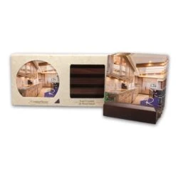 CoasterStone Dark Wood Stand Gift Set W/ 4 Square Coasters