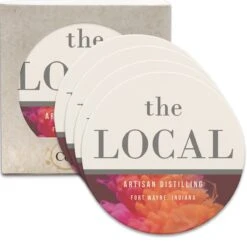 CoasterStone Round Absorbent Stone Coaster - 4 Pack (4 1/4")