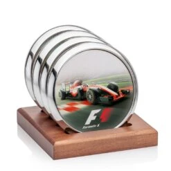 VividPrint™ Coaster - Set Of 4 Danville/Porterfield Silver/Silver