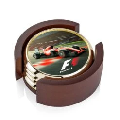 VividPrint™ Coaster - Set Of 4 Danville/Colfax Gold/White