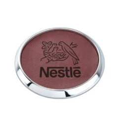 Danville Coaster - 4" Silver/Leatherette