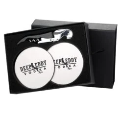 The Haydin Waiter's Corkscrew And Stainless Steel Coaster Gift Set