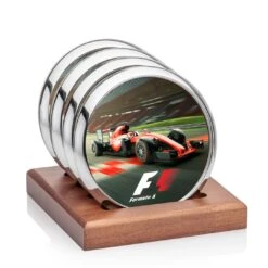 VividPrint™ Coaster - Set Of 4 Danville/Porterfield Silver/White