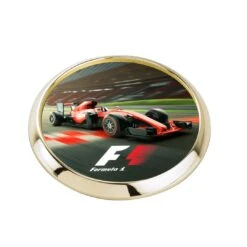 VividPrint™ Coaster - Danville 4" Gold/White