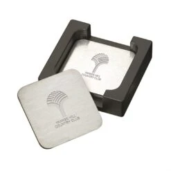 The Throw 6pc Coaster Set - Stainless Steel