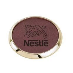 Danville Coaster - 4" Gold/Leatherette