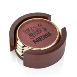 Danville On Colfax Base - Set Of 4 Gold/Leatherette