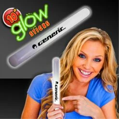 10" White Glow Concert Stick