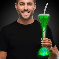 Transparent Green LED Yard Glass