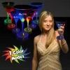 7 1/2 Oz. Light-Up Frosted Martini Glass W/White Base -Bar Supply Store QPic 893