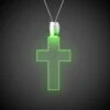 24" Laser Engraved Green Cross Light-Up Pendant Necklace 1 24" Laser Engraved Green Cross Light-Up Pendant Necklace -Bar Supply Store QPic 895