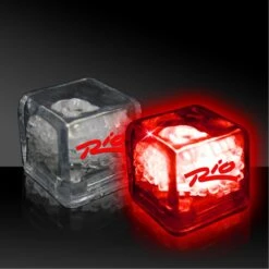 Pad Printed Red Liquid Activated Light Up Ice Cube
