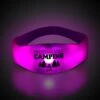 Sound Activated Pink Pad Printed LED Stretchy Bangle Bracelet -Bar Supply Store QPic 905