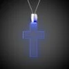 24" Pad Printed Blue Cross Light-Up Pendant Necklace -Bar Supply Store QPic 917