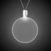 24" Laser Engraved White Round Light-Up Pendant Necklace -Bar Supply Store QPic 929